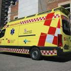 Una ambulancia en un centro médico de Castilla y León.