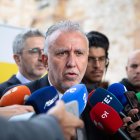El ministro de Política Territorial y Memoria Democrática, Ángel Víctor Torres, atiende a los medios tras la reunión de la Comisión Interministerial de Coordinación de la Administración Periférica del Estado (CICAPE), en Zamora.