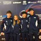 Vallisoletanos del CGAV en el Mundial de Trampolín en Pamplona.
