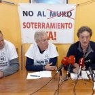 Cecilio Vadillo, Alfonso Peña y José Luis Lara, portavoces de la Plataforma por el Soterramiento del Ferrocarril de Valladolid.