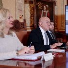 Irene Carvajal, Jesús Julio Carnero y Francisco Blanco.