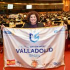 Mayte Martínez en Bruselas en el el reconocimiento que acredita a Valladolid como Ciudad Europea del Deporte 2026.