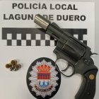 Arma del detenido en Laguna de Duero.