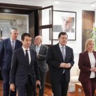 Alfonso Fernández Mañueco, Ángel Escribano, Leticia García, José Vicente de los Mozos y Jesús Julio Carnero.