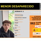 Adrián R.V., joven desaparecido en Laguna de Duero (Valladolid)