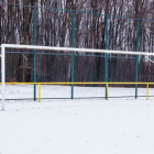 Campo de fútbol base nevado en Valladolid.