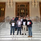 Representantes sindicales presentan el escrito en el Ayuntamiento