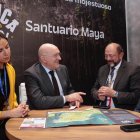 Blanca Jiménez, Jesús Julio Carnero, Darío Flota Ocampo y Raúl Paz en la reunión en el marco de FITUR para el hermanamiento de Valladolid y la ciudad homónima en Yucatán.