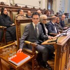 El portavoz socialista Pedro Herrero durante el pleno del Ayuntamiento este lunes