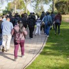 Asistentes al funeral de Juan Esteban Rubio en Las Contiendas.