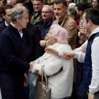 El presidente del Partido Popular, Alberto Núñez Feijóo, interviene en un mitin en Tordesillas (Valladolid).