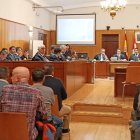 Sala de vistas de la Sección Cuarta de la Audiencia Provincial en el arranque de las comparecencias de los testigos este lunes.