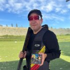 El campeón olímpico de tiro al plato Alberto Fernández la semana pasada en una concentración nacional.