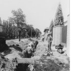 Obras de canalización de la avenida de Santander en 1981