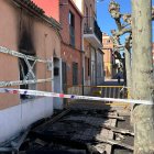Daños en la vivienda que ardió en Tudela de Duero con un hombre en su interior