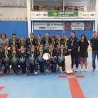 El Caja Rural Panteras, con su premio como subcampeón europeo.