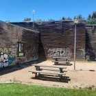 Centro de interpretación, vandalizado.