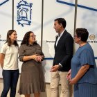 El diputado provincial, Guzmán Gómez y la alcaldesa de Villaverde de Medina, Elena Martín en la presentación de la primera gimcana entre pueblos