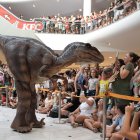 Un momento de la aparicióndel Velociraptor en el espectáculo