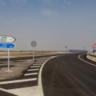 Cartel indicador de la salida hacia la autovía del Duero en dirección Valladolid.