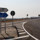 Señal con la indicación de la salida de la autovía del Duero en Valladolid en dirección Peñafiel.