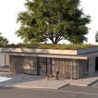 Infografía del edificio de servicios anexo al cementerio de mascotas de Las Contiendas
