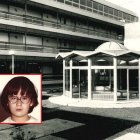 Vista exterior de la guardería infantil de la Casa Cuna en los 70 y la imagen de Noemí