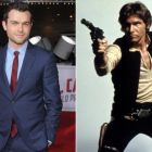 Alden Ehrenreich (izquierda), junto a Harrison Ford caracterizado como Han Solo.-