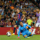 Imagen del partido jugado en el Camp Nou entre el FC Barcelona y el Real Valladolid en la primera vuelta. / LALIGA