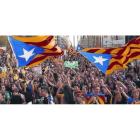 Movilización de estudiantes en Barcelona a favor del referéndum del 1-O.-REUTERS / JUAN MEDINA