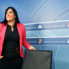 La secretaria de Organización del PSOE CyL y vicepresidenta de las Cortes, Ana Sánchez, analiza los asuntos de la actualidad política autonómica-ICAL