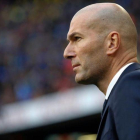 Zidane, durante el partido ante el Barcelona del pasado sábado en el Camp Nou.-AFP / PAU BARRENA
