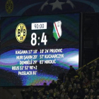 Imagen del marcador que registró el récord de anotación de un partido de Champions League.-EFE / INA FASSBENDER