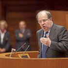 Juan Vicente Herrera durante su discurso de investidura en las Cortes.-Pablo Requejo
