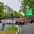 Manifestación de trabajadores de ambulancias-TWITTER POLICÍA