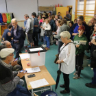 El interior de un colegio electoral en Badalona el 1-O.-ACN