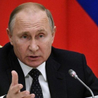 Vladimir Putin pronunciando un discurso.-EFE