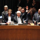 El embajador ruso en la ONU, Vitaly Churkin, veta la creación de un tribunal que investigue y juzgue el derribo del avión de Malaysia Airlines MH370.-Foto: AFP / KENA BETANCUR