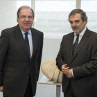 El presidente de la Junta, Juan Vicente Herrera, y el presidente de Telefónica España, Luis Miguel Gilpérez, mantienen una reunión previa a la firma del convenio 'Castilla y León Open Future'-ICAL