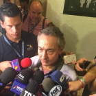El empresario Ernesto Tinajero durante una rueda de prensa en México.-EL MUNDO