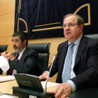 El presidente de la Junta, Juan Vicente Herrera, comparece en la Comisión de Investigación de las Cajas de Ahorro-RUBÉN CACHO / ICAL
