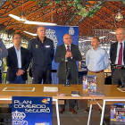 Labarga, Vélez, Campesino, Gómez, Marín y Del Hoyo durante la presentación del Plan de Comercio Seguro.-E.P.