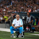 Bielsa, en un partido del Olympique de Marsella.-AFP / BERTRAND LANGLOIS