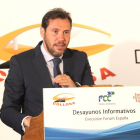 Óscar Puente, en un momento de su intervención.-ICAL