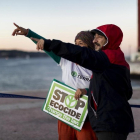 Llegada de Greta Thunberg a Portugal, desde donde se desplazó a Madrid para participar en la COP25.-E.M.