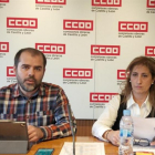 Raúl García y Montserrat Noriega durante la rueda de prensa.-EUROPA PRESS