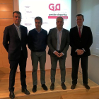 Alonso, Primo, Fuentes y Solanellas, antes de la presentación.-EL MUNDO