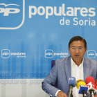 El senador del PP de Soria, Gerardo Martínez, explica la ponencia de estudio sobre la despoblación en el mundo rural, que pronunciará en el Senado-Ical