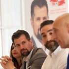 El candidato del PSOE a la Presidencia de la Junta, Luis Tudanca junto con el secretario de Estado para el Avance Digital, Francisco Polo-ICAL