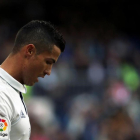 Cristiano Ronaldo, durante el partido contra el Leganés en el Bernabéu.-REUTERS / SERGIO PEREZ